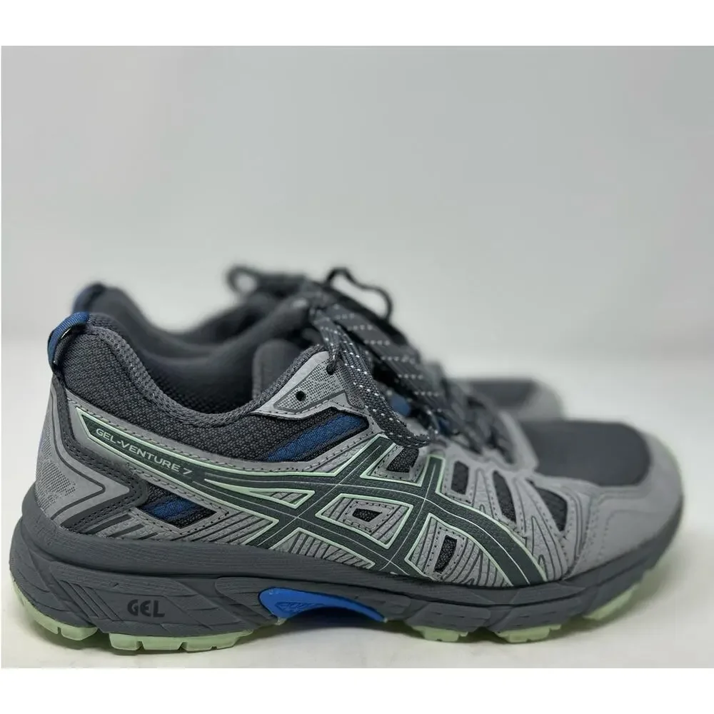 Asics Women's Light Green Gray Canvas Gel Venture 7 Sneakers Size‎ 6